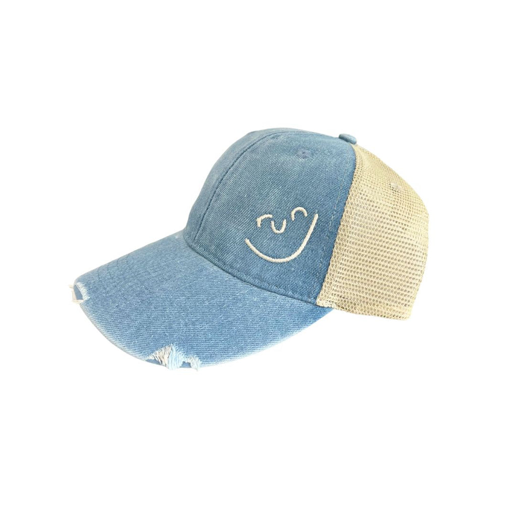 Run Smiley Hat Denim