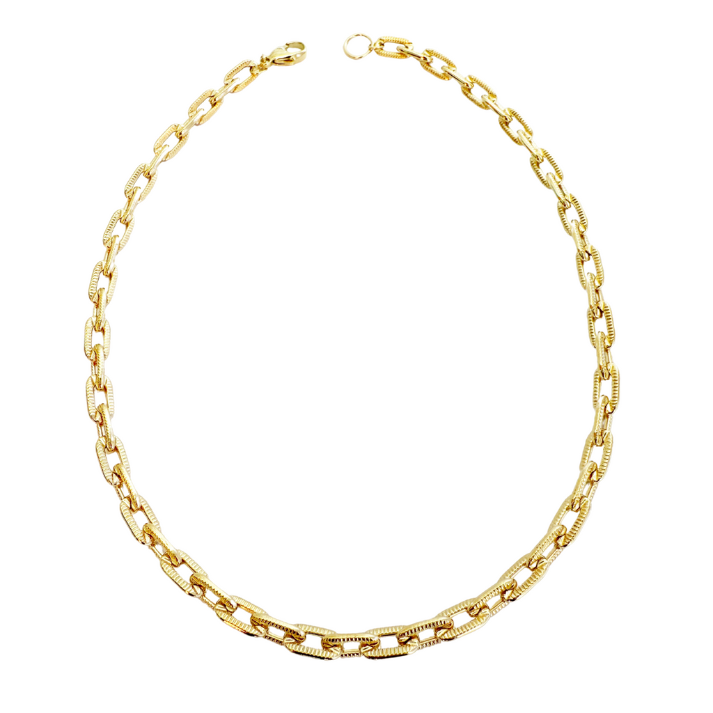 Gold Textured Cable Chain