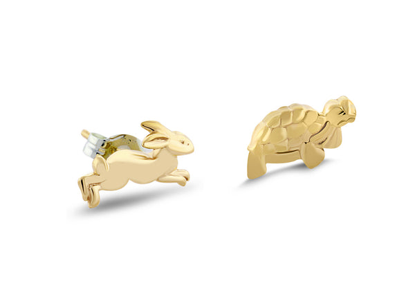 Tortoise and the Hare Stud Earrings