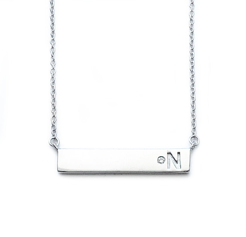 Diamond Bar Necklace