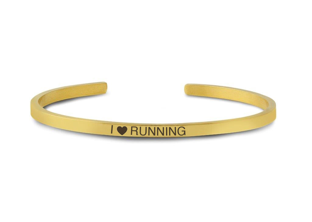 I HEART RUNNING Cuff Bracelet