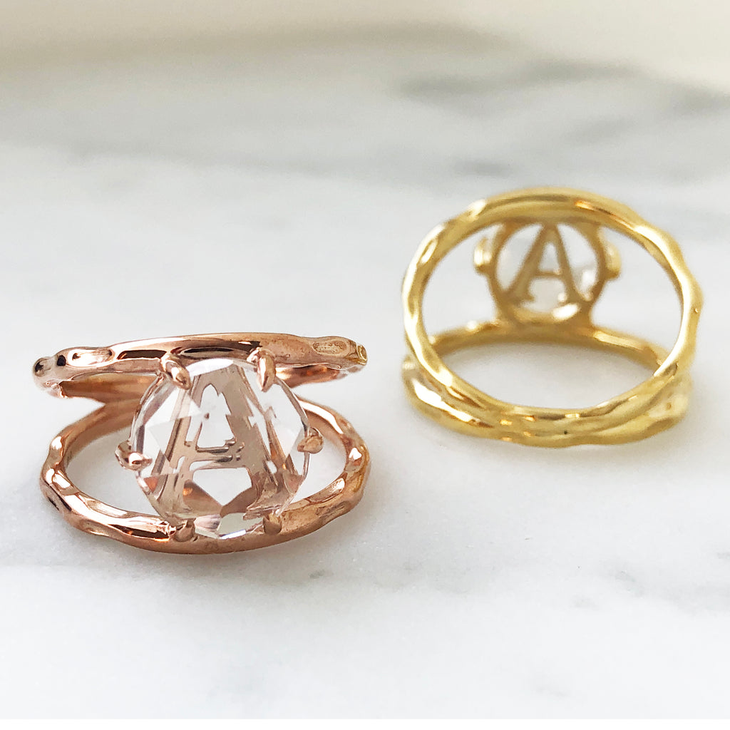 Round Secret Letter Ring