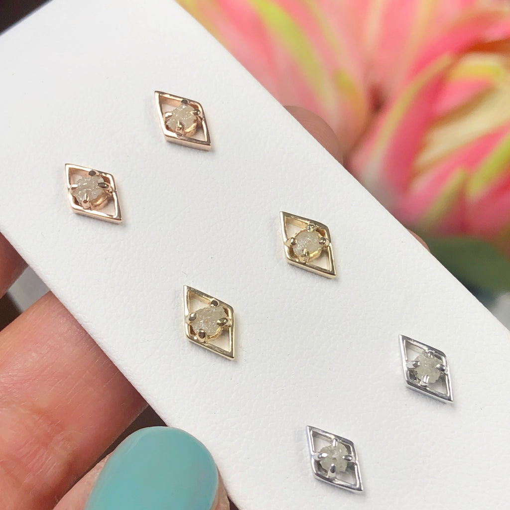 Rough Diamond Diamond Studs