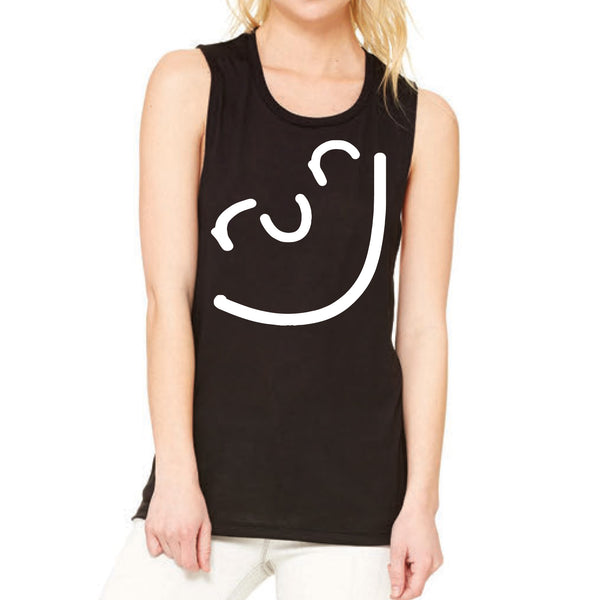 Run Smile Muscle Tank Black