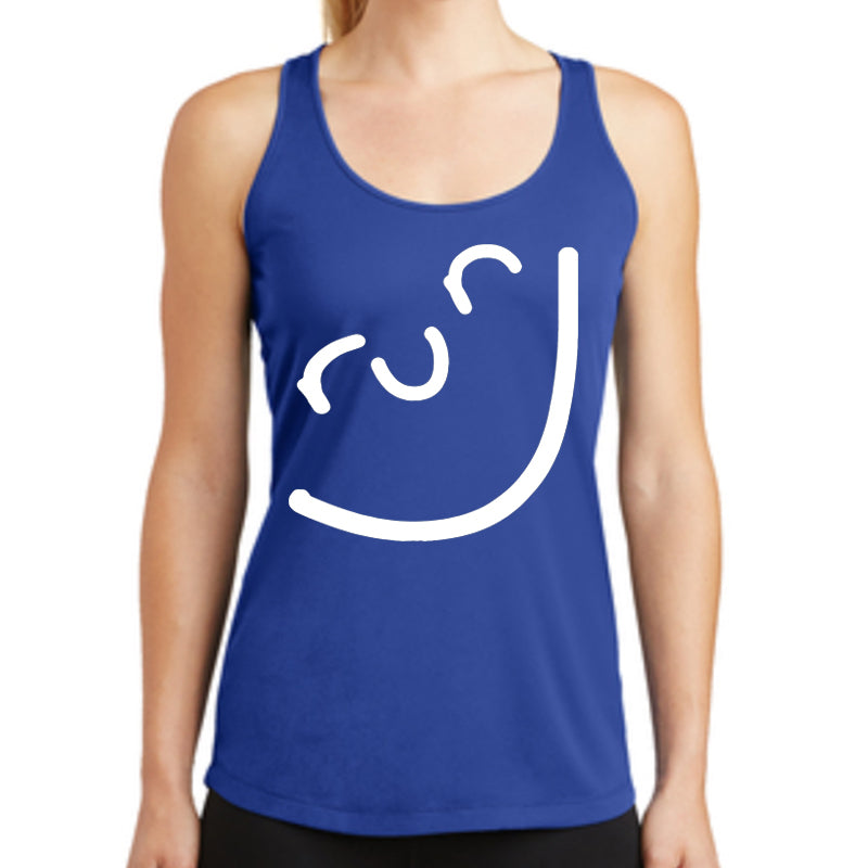 Happy Runner Singlet Blue