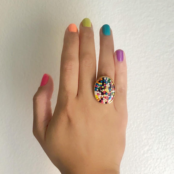 Rainbow Sprinkles Ring