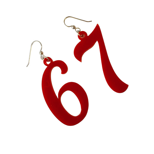 Six Seven 67 Earrings