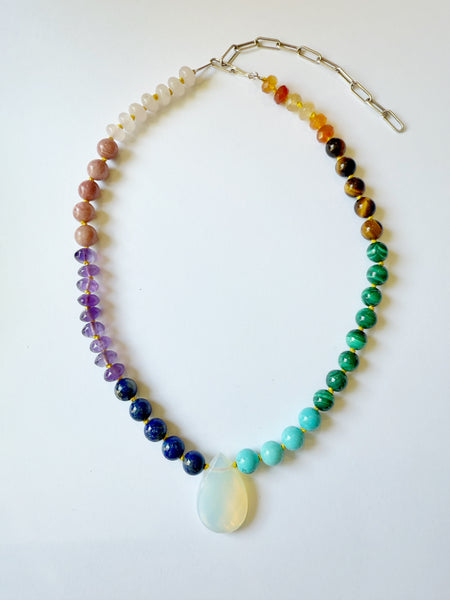 Rainbow Gemstone Opalite Necklace