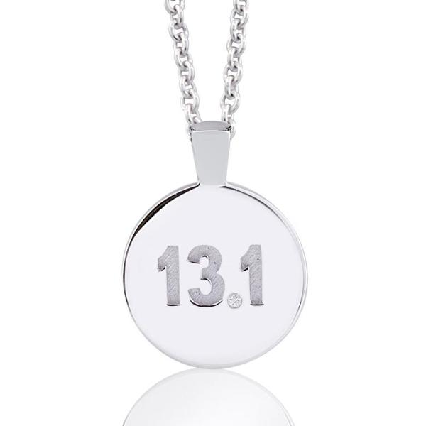 Diamond Half Marathon Necklace 13.1