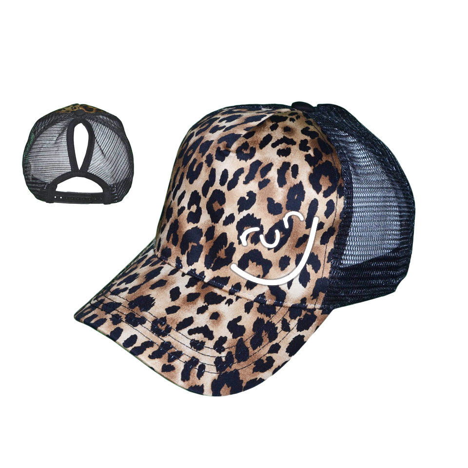 High Ponytail Cheetah Hat