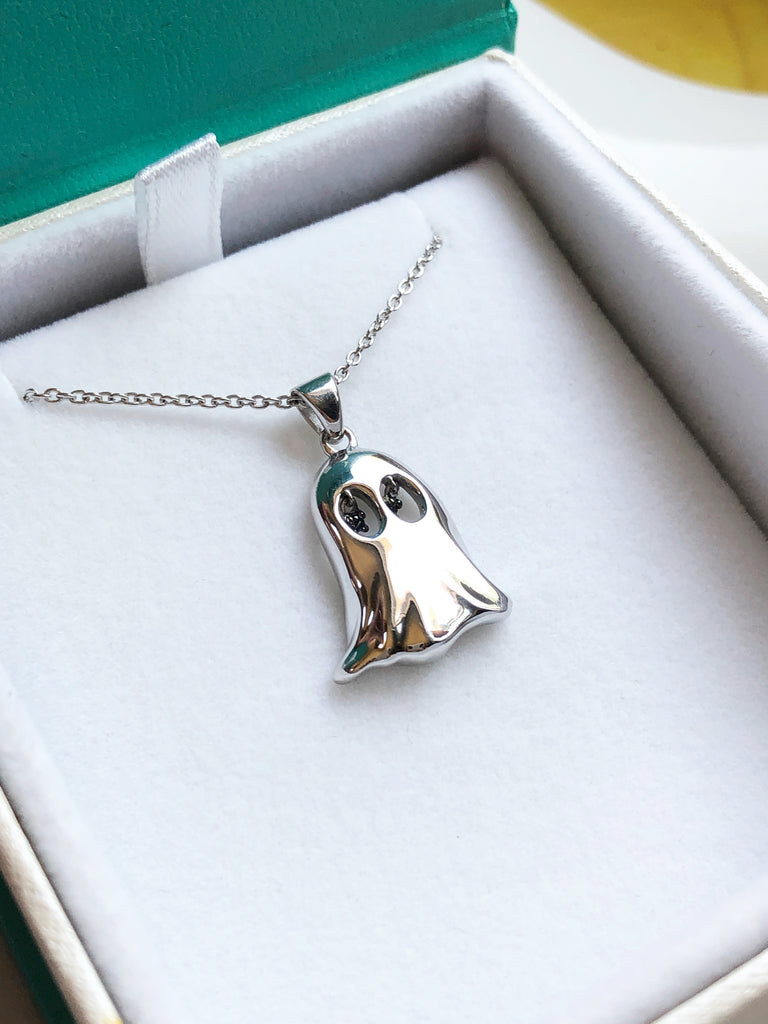 Googly-eyed Ghost Necklace!